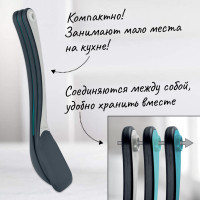 Набор кухонных инструментов, 3 предмета (лопатка, ложка, шумовка) Набор кухонных инструментов, 3 предмета (лопатка, ложка, шумовка)